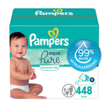 Pampers Baby Wipes Aqua Pure, 99% water-based wipes, Hypoallergenic and Unscented Baby Wipes, 672 Wipes Total (12 Flip-Top Packs)