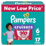 Pampers Diapers - Cruisers 360 - Size 5, 128 Count, Babyproof up to 100% Leakproof Pull-On Diaper