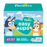Pampers Training Pants - Easy Ups Boys & Girls Bluey - Size 3T-4T, 124 Count, Children's Potty Underwear (Packaging May Vary)