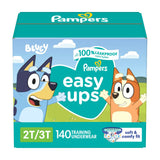 Pampers Training Pants - Easy Ups Boys & Girls Bluey - Size 3T-4T, 124 Count, Children's Potty Underwear (Packaging May Vary)