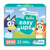 Pampers Training Pants - Easy Ups Boys & Girls Bluey - Size 3T-4T, 124 Count, Children's Potty Underwear (Packaging May Vary)