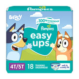 Pampers Training Pants - Easy Ups Boys & Girls Bluey - Size 3T-4T, 124 Count, Children's Potty Underwear (Packaging May Vary)