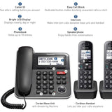 Panasonic Expandable Corded/Cordless Phone System with Answering Machine and One Touch Call Blocking – 2 Handsets  (Refurbished)