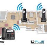 Panasonic Expandable Corded/Cordless Phone System with Answering Machine and One Touch Call Blocking – 2 Handsets  (Refurbished)