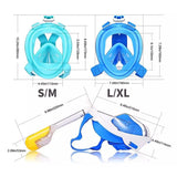 Panoramic Snorkeling Mask Full Face GoPro Compatible Snorkel Mask Scuba Mask