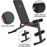 PAPABABE Workout Bench with Upgraded Wider Backrest for Bench Press Full Body Workout