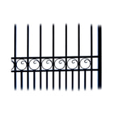 [12-18FT] Heavy-Duty Paris-Style Galvanized Steel Single-Swing Driveway Gate (SAK78643)