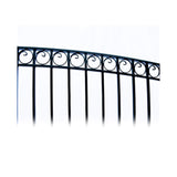 [12-18FT] Heavy-Duty Paris-Style Galvanized Steel Single-Swing Driveway Gate (SAK78643)