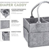 Parker Baby Diaper Caddy - Nursery Storage Bin and Car Organizer for Diapers and Baby Wipes