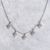 Pave CZ Star Drop Necklace