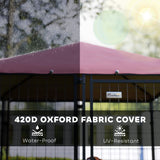 PawHut Welded Wire Outdoor Dog Kennel with 360° Rotating & 4 Levels Adjustable Bowls, Waterproof Cover, 4.6' x 4.6' x 5'