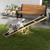PawHut Wooden Dog Agility Seesaw for Training and Exercise, Yellow