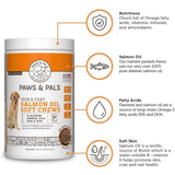 Paws & Pals Wild Alaskan Salmon Fish Oil Omega 3 and 6 for Dogs and Cats