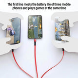 PBG LED 4 Port Car Charger Voltage Display and 3-in-1 Cable Bundle