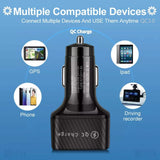 PBG LED 6-Port Car Charger and 10FT XL Zebra Lightning Cable Combo