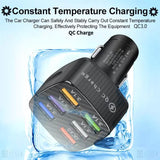 PBG LED 6 Port Car Charger and 4Ft. 3-in-1 Cable Combo