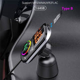 PD18W and QC3.0 Bluetooth 5.0 Car Radio Adapter Dual Fast Charging Port Wireless FM Audio Hands Free Car Kit Receiver