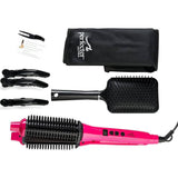 Perfecter Flat Iron Hair Straightener & Hot Round Brush 2-in-1
