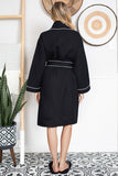 Knee-Length Waffle Kimono Robe for Women