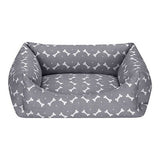 Pet Comfort Uniform Bone Grey & White Pet Bed Small 40x50 cm