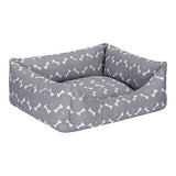 Pet Comfort Uniform Bone Grey & White Pet Bed Small 40x50 cm