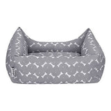 Pet Comfort Uniform Bone Grey & White Pet Bed Small 40x50 cm