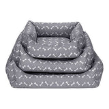 Pet Comfort Uniform Bone Grey & White Pet Bed Small 40x50 cm