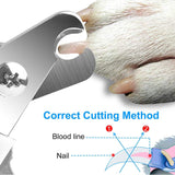 Pet Nail Toe Stainless Steel Trimmer with Nail File