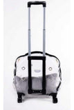 Pet Pretty Clear Rolling Pet Carrier for Cats and Dogs