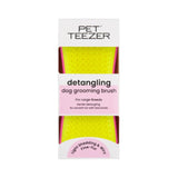 Pet Teezer Detangling Dog Grooming Brush Yellow for Long Hair