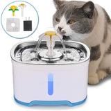 Pet Water Dispenser Fountain Cat Dog LED Light Drinking 2 Spray Heads