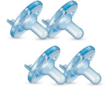 Philips Avent Soothie Orthodontic Baby Pacifiers, 100% Silicone Pacifiers, One Piece, BPA-Free, for Babies 0-3 Months, Green, 4 Pack, Model SCF190/41
