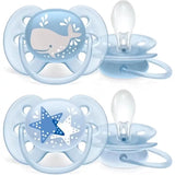 Philips Avent Ultra Soft Pacifier 6-18M for Boys 2 Pack