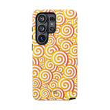 ABSTRACT SPIRAL ORANGE | Tough Phone Case