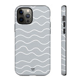 GRAY WAVES | Tough Phone Case