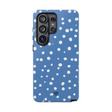 DUSTY BLUE DOTS | Tough Phone Case