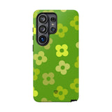 GREEN RETRO FLOWERS | Tough Phone Case