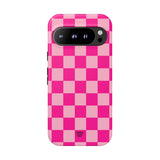 HOT PINK CHECKERBOARD | Tough Phone Case