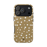 DARK BEIGE DOTS | Tough Phone Case