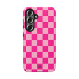 HOT PINK CHECKERBOARD | Tough Phone Case