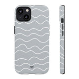GRAY WAVES | Tough Phone Case