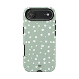 PASTEL GREEN DOTS | Tough Phone Case
