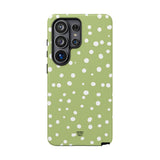 PALE OLIVE DOTS | Tough Phone Case