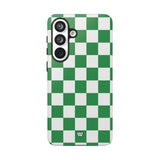 GREEN WHITE CHECKERBOARD | Tough Phone Case