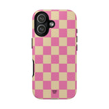 PINK TAN CHECKERBOARD | Tough Phone Case