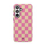 PINK TAN CHECKERBOARD | Tough Phone Case