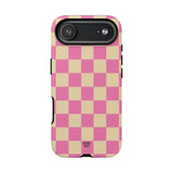 PINK TAN CHECKERBOARD | Tough Phone Case
