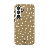 DARK BEIGE DOTS | Tough Phone Case