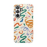 DOODLE BRUSH STROKES | Tough Phone Case