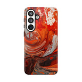 WHITE FIRE PAINT SWIRL | Tough Phone Case